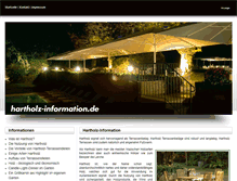 Tablet Screenshot of hartholz-information.de